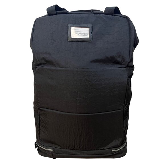 Biaggi Black Nylon Collapsible Rolling Duffel Bag With Multiple Pockets - Picture 3 of 15